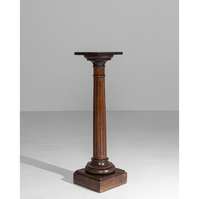 19th Century 19th Century French Oak Pedestal In Original Patina For Sale - Image 5 of 18