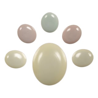 Mid-Century Modern Pastel Porcelain Cabaret Set by Hubert Griemert for Fürstenberg, 1950s, Set of 6 For Sale