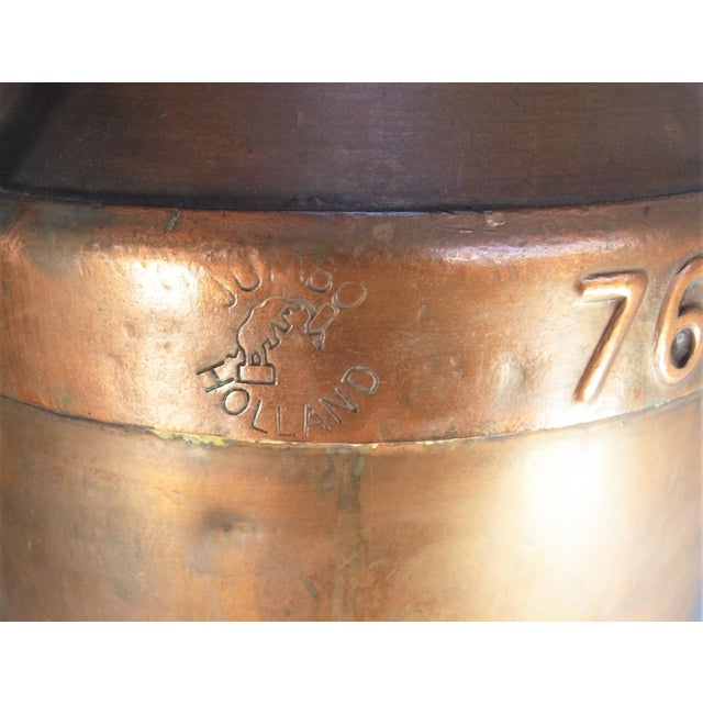 Industrial 1940s Copper Milk Pail From Holland For Sale - Image 3 of 7