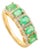 5 Octagon Cut Emerald Halo Diamond Ring Size 5.5 For Sale