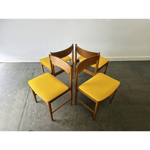 1960s Mid-Century Polish Teak Dining Chairs by Edmund Homa for GFM, 1960s, Set of 4 For Sale - Image 5 of 7