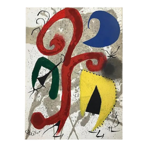 1973 Joan Miro Lithograph Signed Jardin Au Clair De Lune