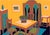 Abstract Yellow Dining Room Interior - Multi Layer Fauvist Screenprint on Archival Paper by Doris Warner For Sale - Image 3 of 7
