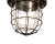 This industrial lamp, model OMP 250, features a thick white glass casing and a protective metal, copper painted grid. This...