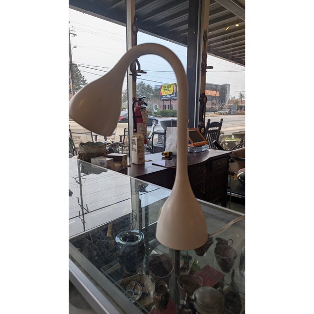 Michael Graves 1980s Michael Graves Post Modern Gooseneck Light Lamp Vintage White Multi-Directional For Sale - Image 4 of 16