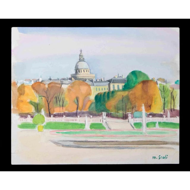 Landscape is an Original Watercolor attributed to Madeleine Scali. The little beautiful artwork is in very good condition....