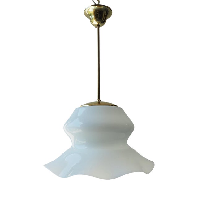 Mid-Century Glass Chandelier, Czechoslovakia, 1960s For Sale