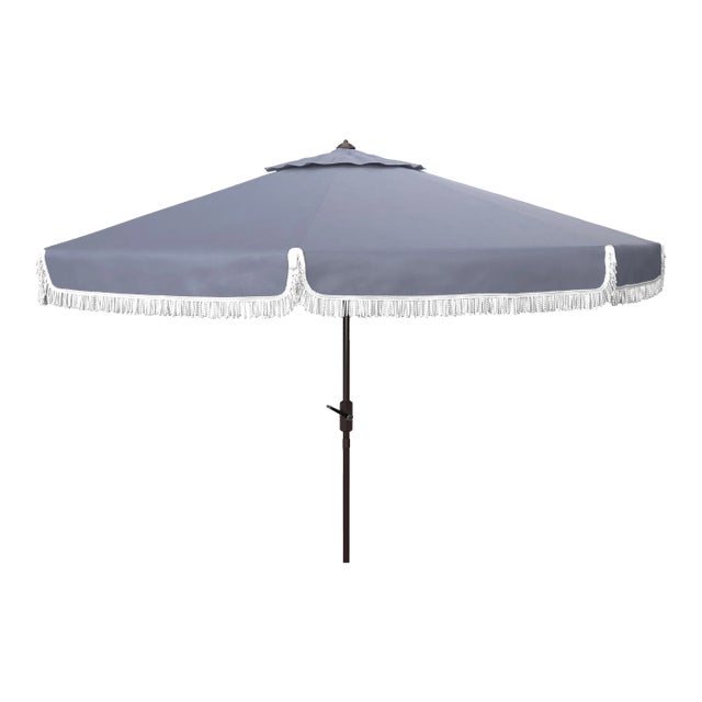 Milan Fringe 11 Ft Umbrella - Gray For Sale