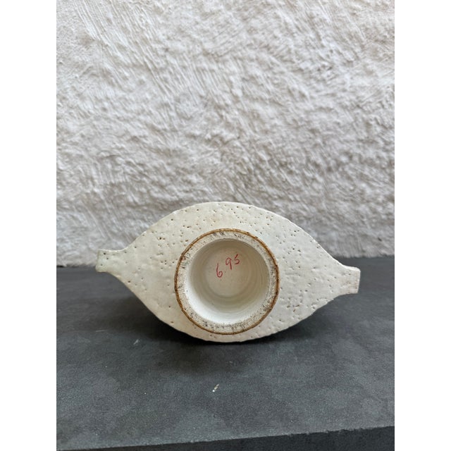Bitossi Style Planter Footed White Glaze Mid Century Modern For Sale In New York - Image 6 of 7
