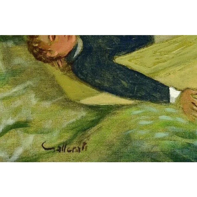 Alberto Gallerati, Being Rocked by the Waves of the Sea, Oil on Canvas, 1970s For Sale - Image 4 of 8