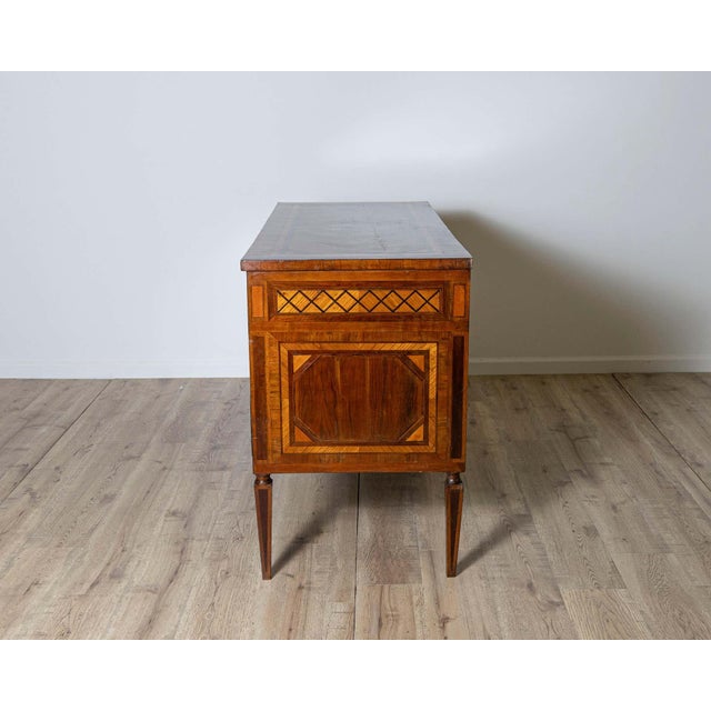 Wood 18th Century Inlaid Dresser, Louis XVI Period For Sale - Image 7 of 9