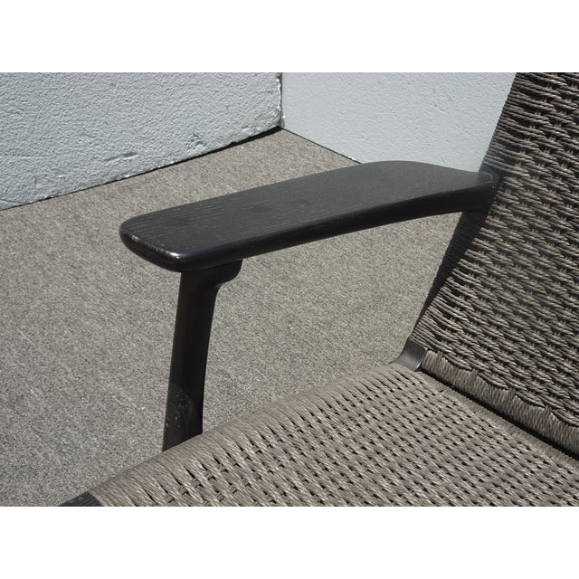 Gray Black & Gray Woven Lounge Chair by Carl Hansen & Son Ch25 Modern For Sale - Image 8 of 15