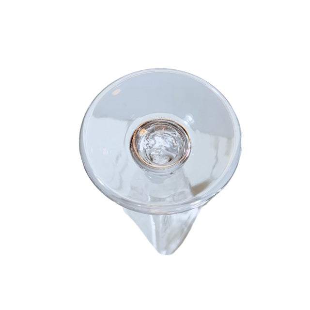 Glass Contemporary Simon Pearce "Cavendish" Handblown Glass Vase For Sale - Image 7 of 8