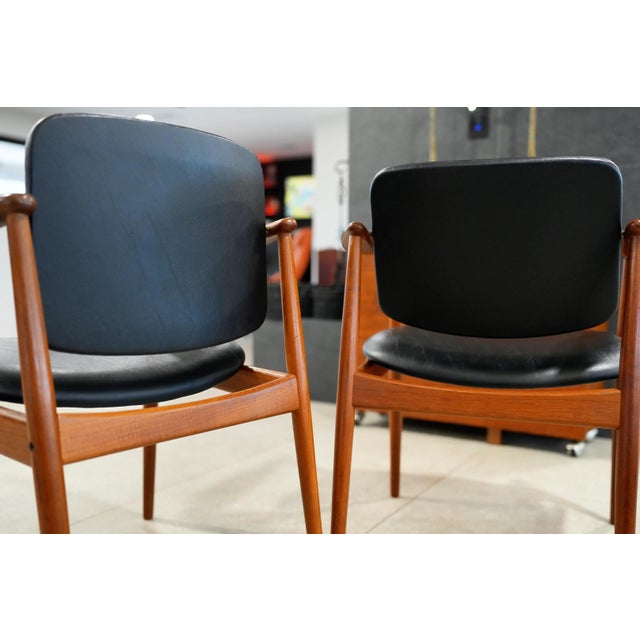 1950s Pair of Arne Vodder for Bovirke Bo-92 Armchairs – Danish Mid Century Modern Teak For Sale - Image 12 of 18