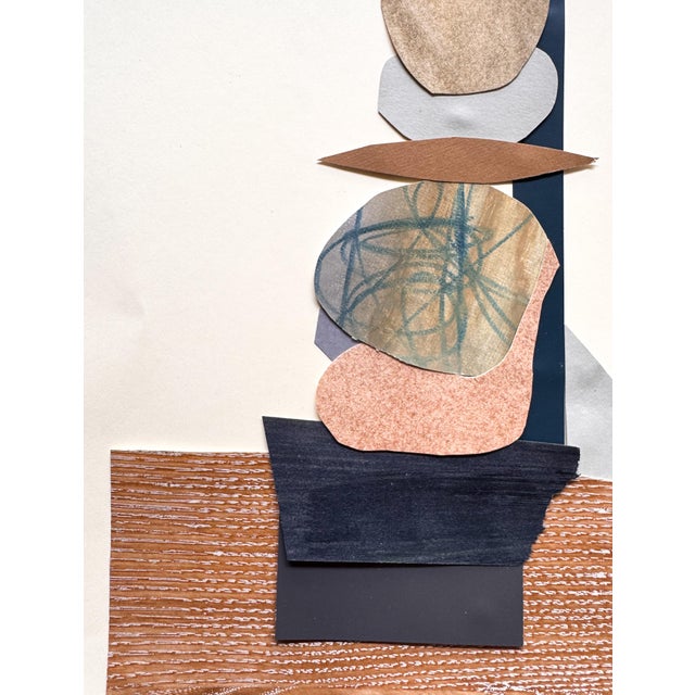 "Vessel 2" Original Mixed-Media Framed Collage on Paper by Zac Woodiel For Sale - Image 11 of 12