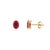 Contemporary 14k Solid Gold 1.82 Carat Natural Ruby Soliatire Stud Earrings for Her- A Pair For Sale - Image 3 of 15