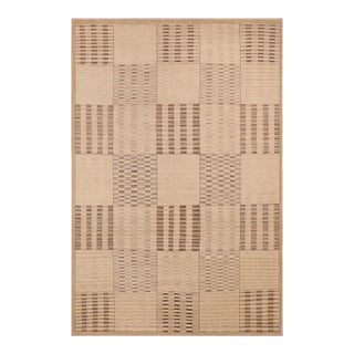 Boho Chic Gabbeh Beige/Brown Wool Rug - 10'1'' X 13'7'' For Sale