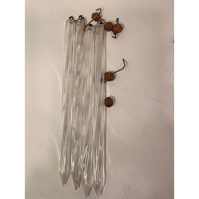 Blown Glass Tube Form Chandelier or Candelabra Drops For Sale In San Antonio - Image 6 of 12