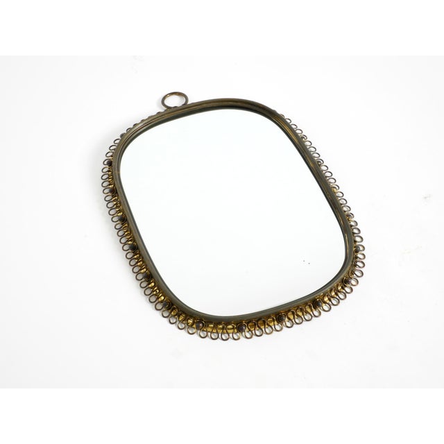 Svenskt Tenn Mid-Century Modern Brass Wall Mirror by Josef Frank for Svenskt Tenn, Sweden, 1950s For Sale - Image 4 of 18