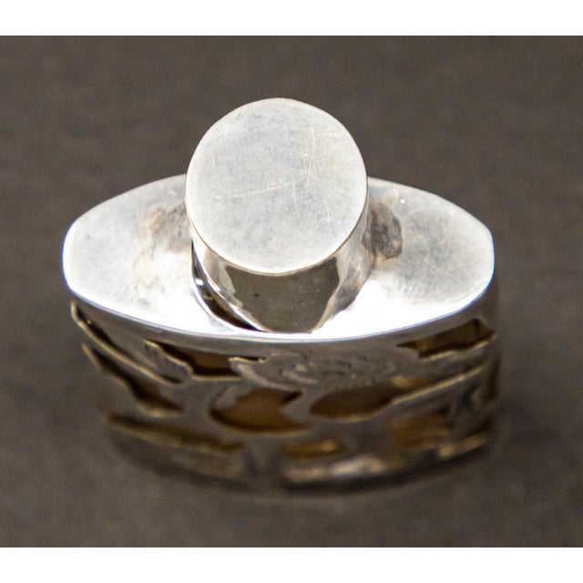 Metal Early 20th Century Sterling Silver Over Glass Perfume Bottle For Sale - Image 7 of 9
