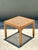 Camel Vintage Brass Detail Cane Inset Drinks Table For Sale - Image 8 of 12