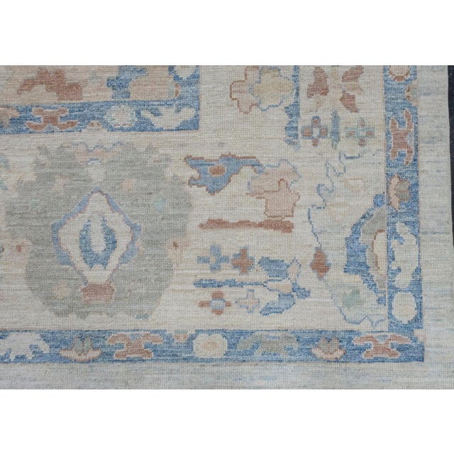 Turkish Oushak Rug 11'3" x 15'5" For Sale - Image 4 of 8