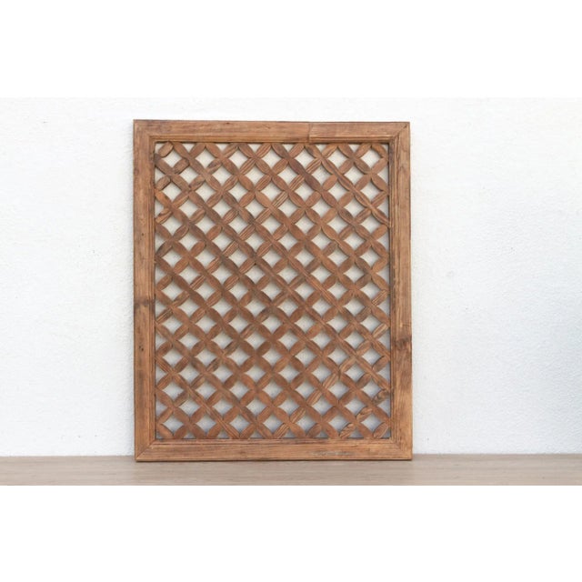 Asian Antique The Diamond Lattice, Antique Wall Art For Sale - Image 3 of 7