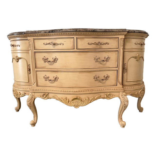 Marble Top Credenza For Sale