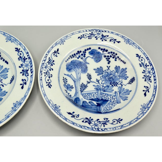18th-Century Delftware Plates With Maker's Mark, a Pair For Sale - Image 6 of 8