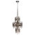 Gray Brutalist Chandelier in Stainless Steel, France, 1970s For Sale - Image 8 of 8