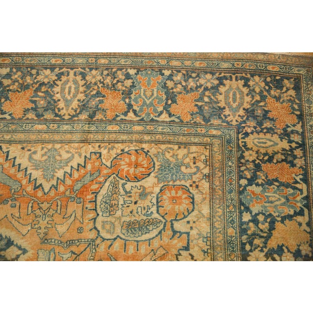 Old New House 1910s Antique Persian Farahan Sarouk Scalloped Medallion Wool Carpet For Sale - Image 4 of 14
