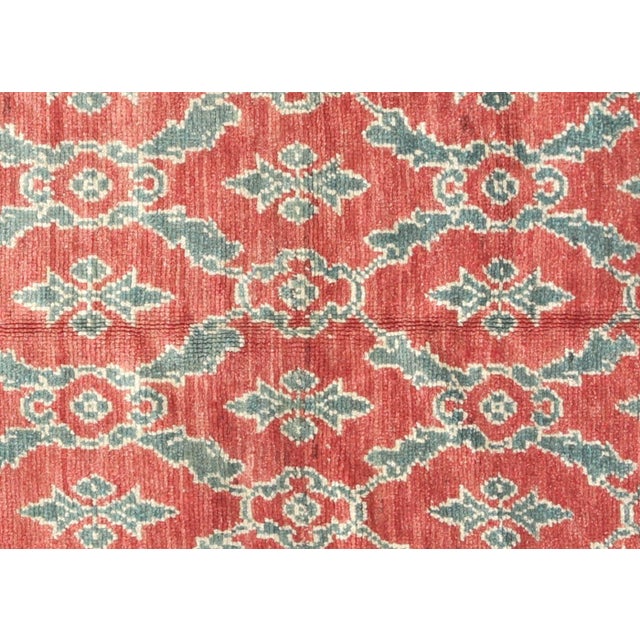 Hand-woven vintage Turkish Oushak rug from Western Anatolia with traditional wool-on-wool foundation. Measures 5'1" x...