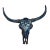 Dark bronze finish aluminum cow skull sculptural wall art from India. Great alternative unique wall art and focal piece to...
