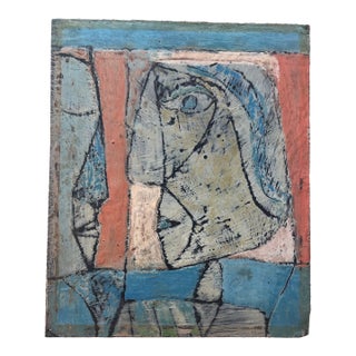 Abstract Expressionist Painting on Board. Circle of Afro Basaldella. For Sale