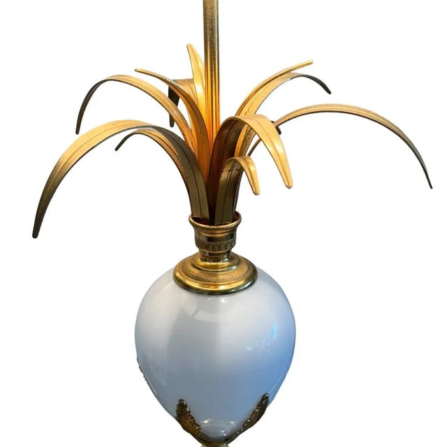Mid-Century Modern French Hollywood Regency Table Lamp from Maison Charles, 1970 For Sale - Image 3 of 12