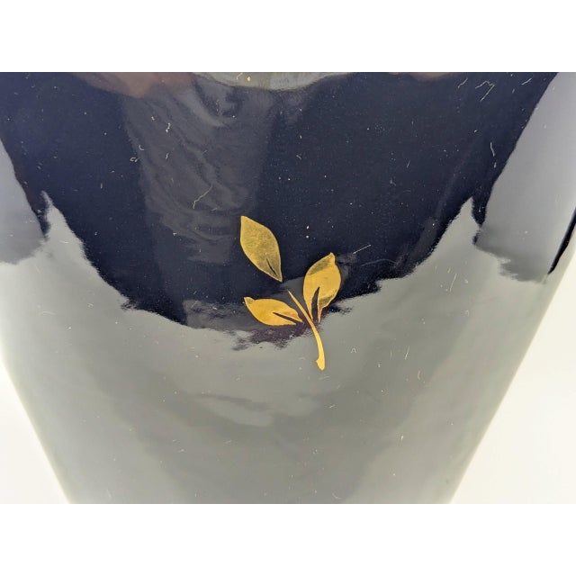 Vintage Italian Gold and Black Vase by Saca, 1940s For Sale - Image 4 of 11