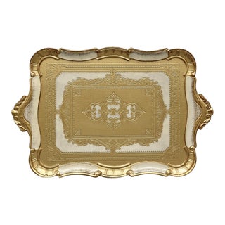 Large Italian Florentine Gilt Tray For Sale