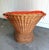 1950s Midcentury Wicker Pod Chair W/ Original Orange Cushions For Sale - Image 5 of 6
