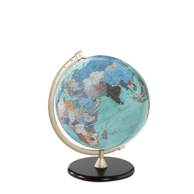 James Cook Aquamarine Globe by Zoffoli Mappamondi For Sale - Image 9 of 9