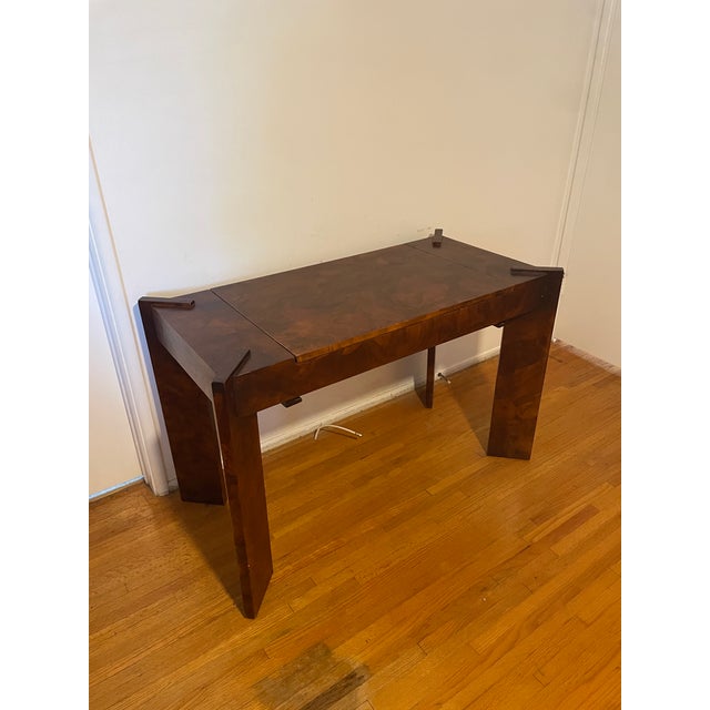 1970s Milo Baughman Style Backgammon Game Console Table For Sale - Image 9 of 13