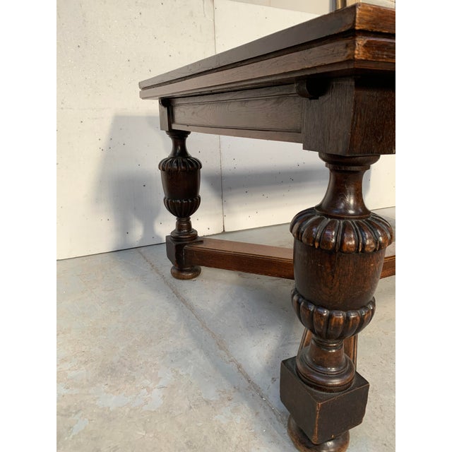 Renaissance-Style Oak Dining Table, 20th Century For Sale - Image 5 of 12