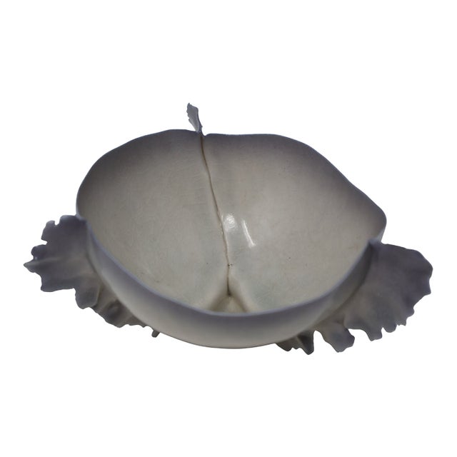 Joann Spamer Signed Porcelain Winged Sculptural Vessel With Artist Note, 1986 For Sale