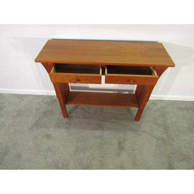 Stickley Stickley Solid Cherry Mission Arts and Crafts Style Console Table For Sale - Image 4 of 7