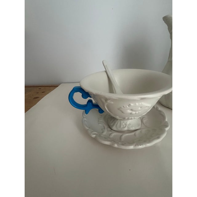 1990s Seletti I-Ware’s Collection Tea Set With 2 Cups/Saucers/Teaspoons - 8 pcs For Sale - Image 6 of 10