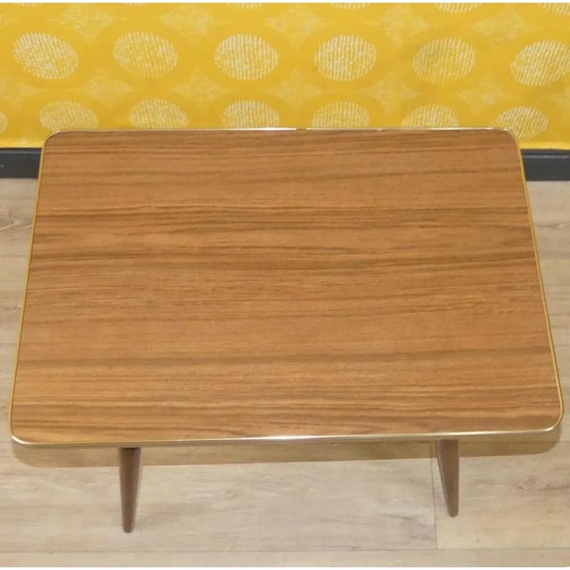 Rectangular Cocktail Table with Shelf in Teak Style Resopal, 1960s For Sale - Image 6 of 8