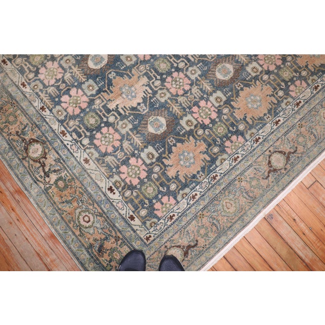 Antique Zabihi Collection Persian Senneh Room Size Rug For Sale - Image 10 of 12