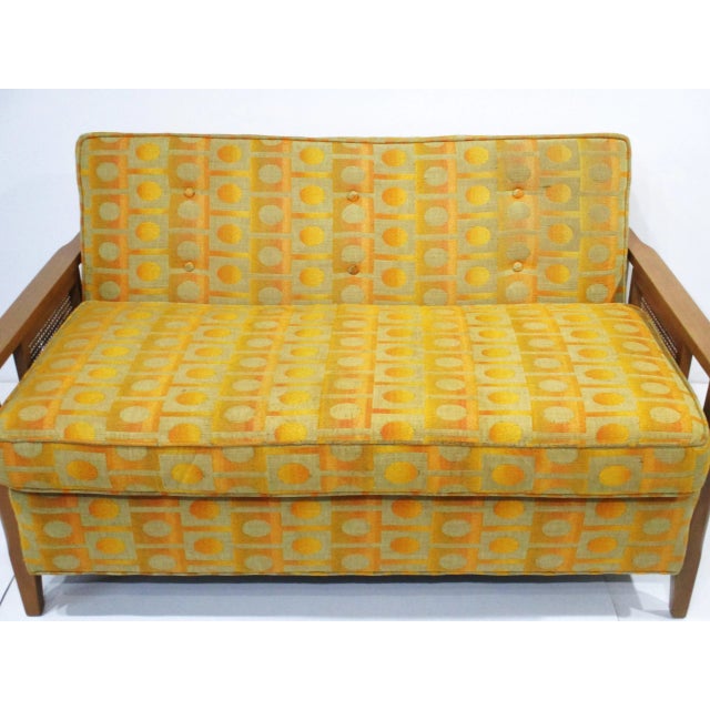 Jack Lanor Larsen Henredon Styled Mid Century Loveseat For Sale - Image 9 of 12