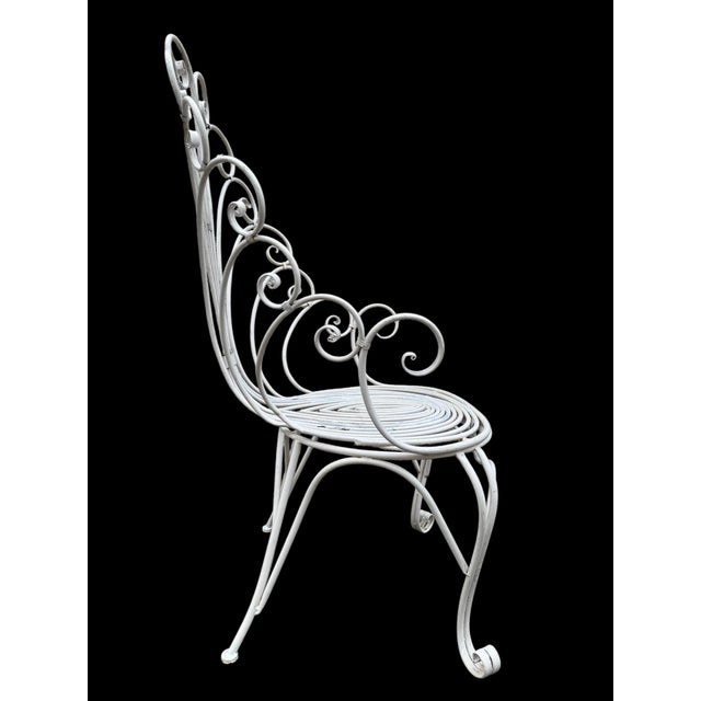 White Set of Provençal Iron Armchairs, 1960 For Sale - Image 8 of 13