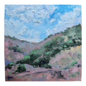 Impasto Desert Landscape Oil Painting – American Southwest Inspired Art