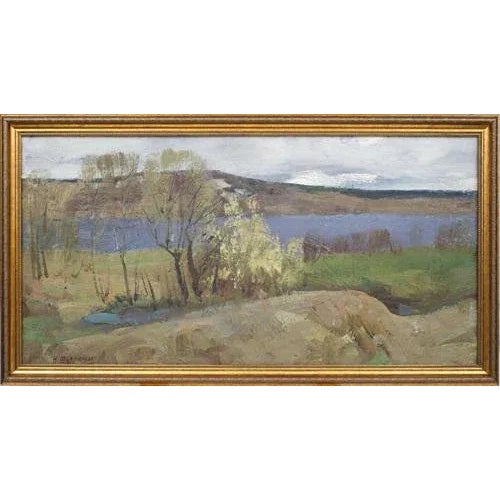 N. Furmankov, Blooming Ieva, Oil on Board, 20th Century For Sale - Image 4 of 4